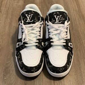 Louis Vuitton Monogram Black and White Sneakers